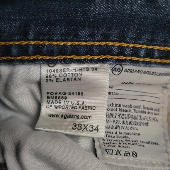 AG Adriano Goldschmied The Protégé Straight Leg Jeans Size 38X34 - Picture 7 of 11